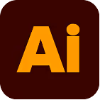 Adobe Illustrator CC icon with orange letters Ai on dark rounded square background.